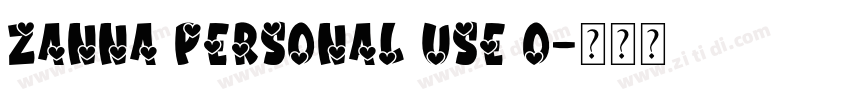 Zanna Personal Use O字体转换